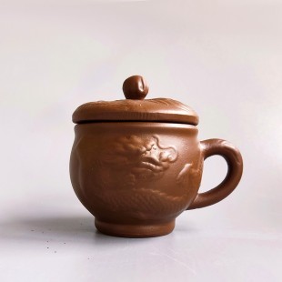 Глиняна чашка у традиційному китайському стилі "Дракон" Коричнева